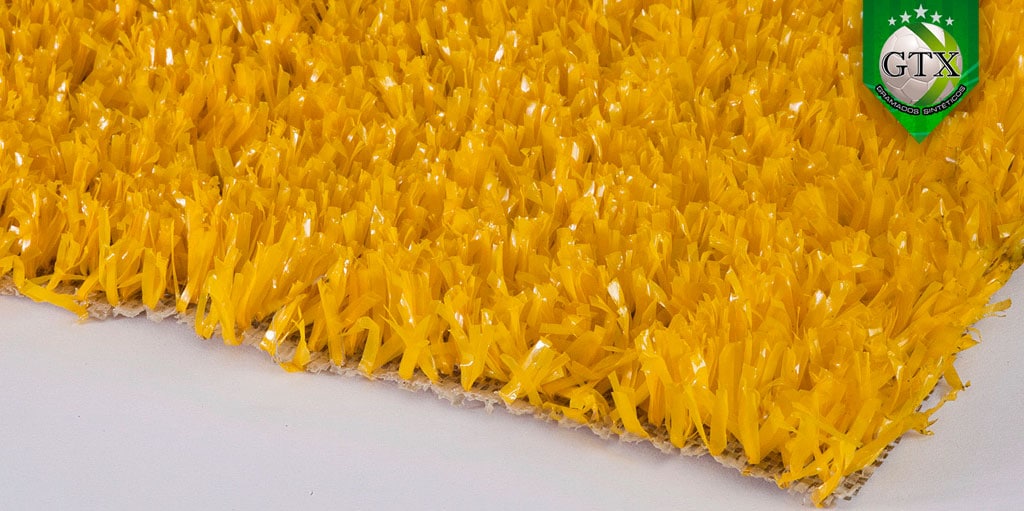 grama sintética decorativa amarela
